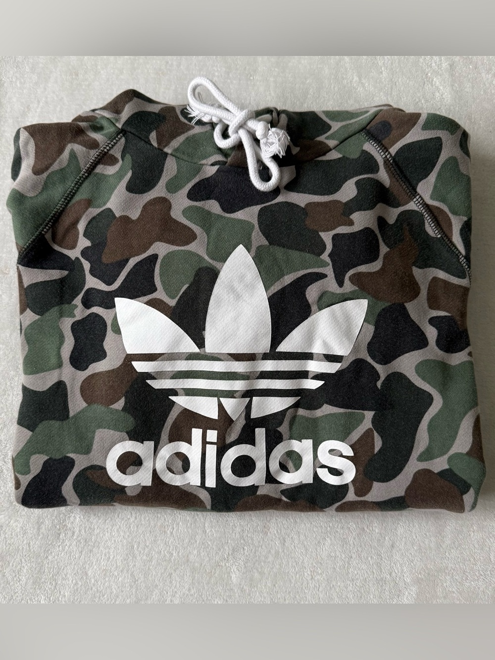 Adidas Originals Camo Trefoil Logo Hoodie Pullover Men’s/Unisex Size Small